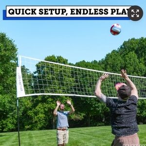Portable Volleyball Net Set for Backyard - Indoor Outdoor Volley Ball Nets for T